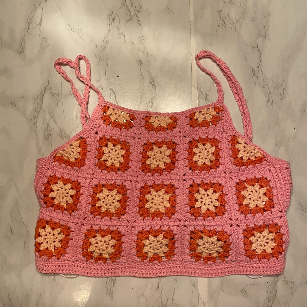 Crocheted crop top